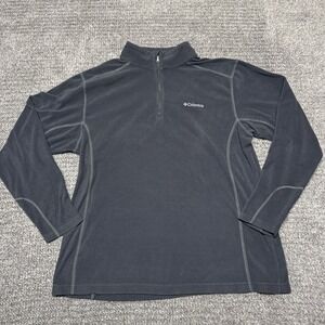 Columbia Fleece Black Quarter Zip Men's Size XL Base Layer Corpcore